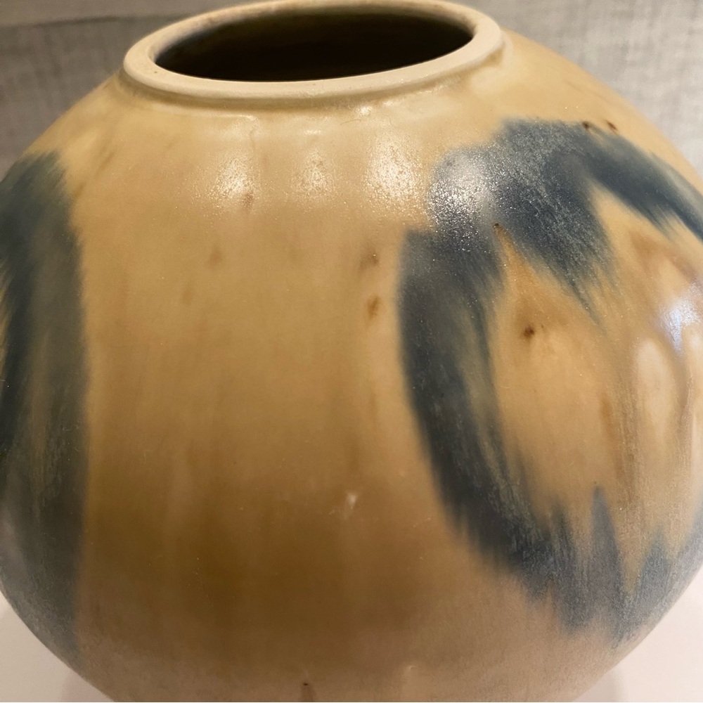 Large Glazed Dripped Pottery Vase 8” H - Picture 4 of 7